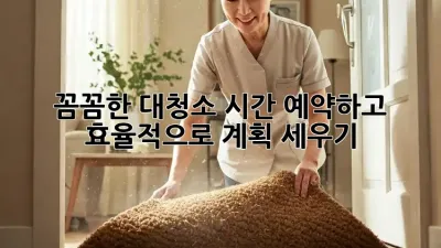 꼼꼼한 대청소, 시간 예약하고 효율적으로 계획 세우기!